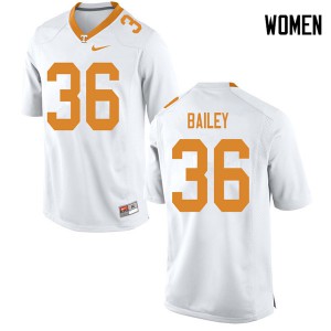 Womens #36 Terrell Bailey Tennessee Volunteers Limited Football White Jersey 893499-859