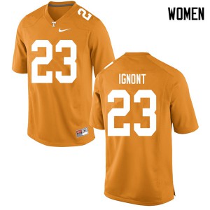 Womens #23 Will Ignont Tennessee Volunteers Limited Football Orange Jersey 722309-261