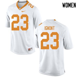 Womens #23 Will Ignont Tennessee Volunteers Limited Football White Jersey 989439-799