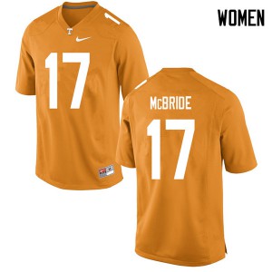 Womens #17 Will McBride Tennessee Volunteers Limited Football Orange Jersey 950662-129