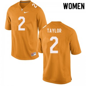 Womens #2 Alontae Taylor Tennessee Volunteers Limited Football Orange Jersey 828859-895