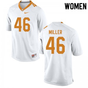 Womens #46 Cameron Miller Tennessee Volunteers Limited Football White Jersey 775897-205