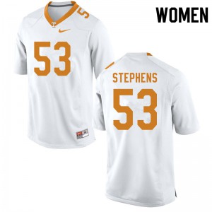 Womens #53 Dawson Stephens Tennessee Volunteers Limited Football White Jersey 718428-352