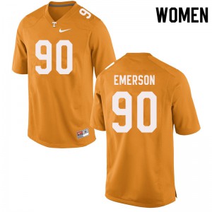 Womens #90 Greg Emerson Tennessee Volunteers Limited Football Orange Jersey 320099-522