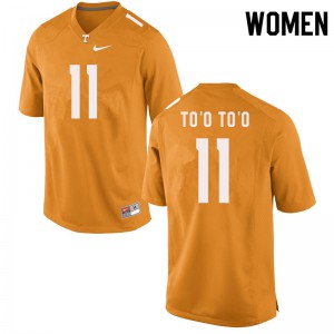 Womens #11 Henry To'o To'o Tennessee Volunteers Limited Football Orange Jersey 927926-855