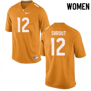 Womens #12 J.T. Shrout Tennessee Volunteers Limited Football Orange Jersey 546566-948
