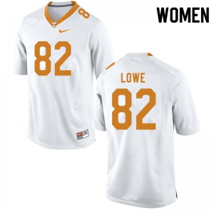 Womens #82 Jackson Lowe Tennessee Volunteers Limited Football White Jersey 757588-646
