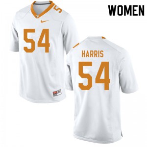 Womens #54 Kingston Harris Tennessee Volunteers Limited Football White Jersey 421801-976