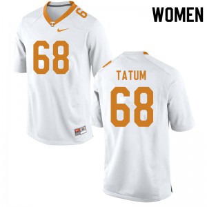 Womens #68 Marcus Tatum Tennessee Volunteers Limited Football White Jersey 636705-820