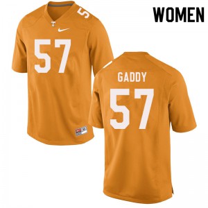 Womens #57 Nyles Gaddy Tennessee Volunteers Limited Football Orange Jersey 817671-556