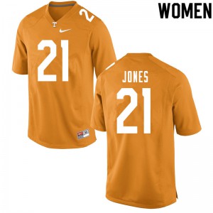 Womens #21 Bradley Jones Tennessee Volunteers Limited Football Orange Jersey 571622-238