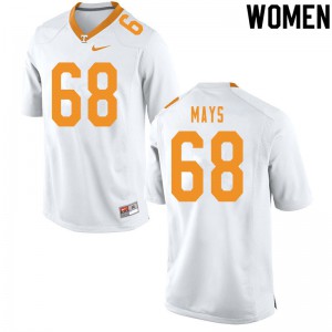 Womens #68 Cade Mays Tennessee Volunteers Limited Football White Jersey 280169-897