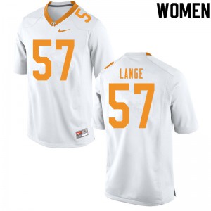 Womens #57 David Lange Tennessee Volunteers Limited Football White Jersey 519615-844