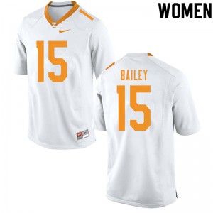 Womens #15 Harrison Bailey Tennessee Volunteers Limited Football White Jersey 448006-447