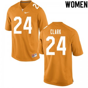 Womens #24 Hudson Clark Tennessee Volunteers Limited Football Orange Jersey 545242-434