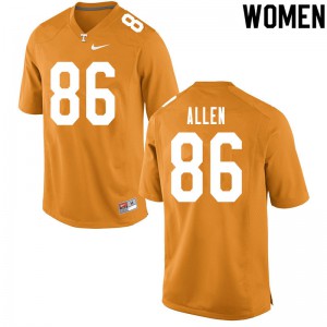 Womens #86 Jordan Allen Tennessee Volunteers Limited Football Orange Jersey 576478-271