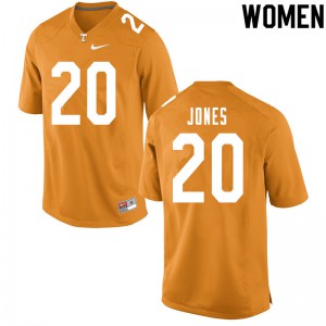 Womens #20 Miles Jones Tennessee Volunteers Limited Football Orange Jersey 336413-900
