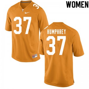Womens #37 Nick Humphrey Tennessee Volunteers Limited Football Orange Jersey 633911-765