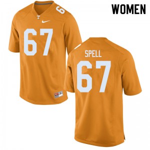 Womens #67 Airin Spell Tennessee Volunteers Limited Football Orange Jersey 499655-405