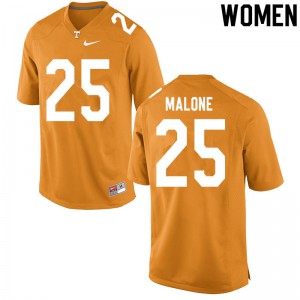 Womens #25 Antonio Malone Tennessee Volunteers Limited Football Orange Jersey 874687-728