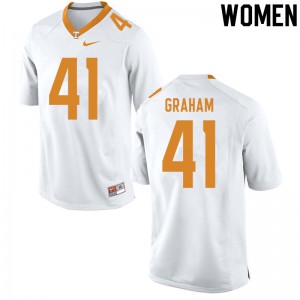 Womens #41 Brett Graham Tennessee Volunteers Limited Football White Jersey 593524-758