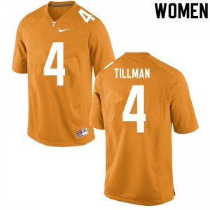 Womens #4 Cedric Tillman Tennessee Volunteers Limited Football Orange Jersey 737245-371