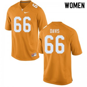 Womens #66 Dayne Davis Tennessee Volunteers Limited Football Orange Jersey 635271-237