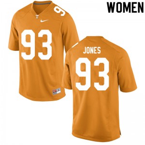Womens #93 Devon Jones Tennessee Volunteers Limited Football Orange Jersey 705335-859