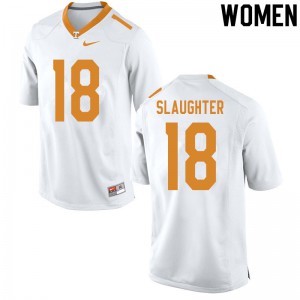 Womens #18 Doneiko Slaughter Tennessee Volunteers Limited Football White Jersey 583391-651