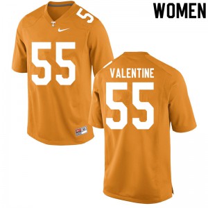 Womens #55 Eunique Valentine Tennessee Volunteers Limited Football Orange Jersey 882972-115