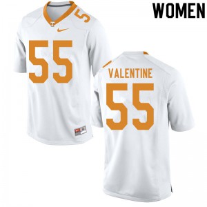 Womens #55 Eunique Valentine Tennessee Volunteers Limited Football White Jersey 791188-502