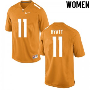 Womens #11 Jalin Hyatt Tennessee Volunteers Limited Football Orange Jersey 487684-145