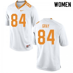 Womens #84 Maleik Gray Tennessee Volunteers Limited Football White Jersey 703308-606