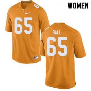 Womens #65 Parker Ball Tennessee Volunteers Limited Football Orange Jersey 174608-274
