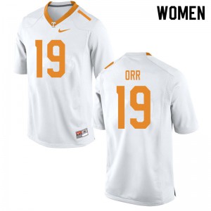 Womens #19 Steven Orr Tennessee Volunteers Limited Football White Jersey 957727-681