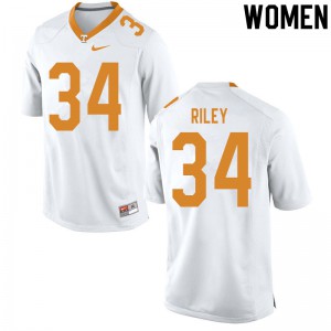 Womens #34 Trel Riley Tennessee Volunteers Limited Football White Jersey 954563-860