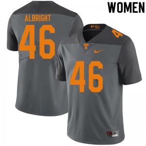 Womens #46 Will Albright Tennessee Volunteers Limited Football Gray Jersey 987581-234