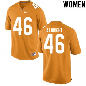 Womens #46 Will Albright Tennessee Volunteers Limited Football Orange Jersey 300658-495