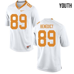 Youth #89 Brandon Benedict Tennessee Volunteers Limited Football White Jersey 308877-189