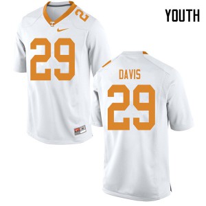 Youth #29 Brandon Davis Tennessee Volunteers Limited Football White Jersey 519720-645