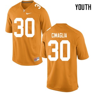 Youth #30 Brent Cimaglia Tennessee Volunteers Limited Football Orange Jersey 886756-424