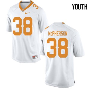 Youth #38 Brent McPherson Tennessee Volunteers Limited Football White Jersey 728343-755