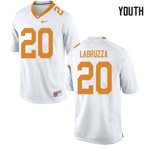 Youth #20 Cheyenne Labruzza Tennessee Volunteers Limited Football White Jersey 623322-828