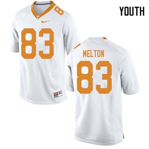 Youth #83 Cooper Melton Tennessee Volunteers Limited Football White Jersey 730402-378