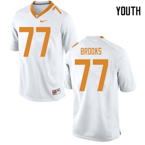 Youth #77 Devante Brooks Tennessee Volunteers Limited Football White Jersey 701643-493
