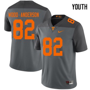 Youth #82 Dominick Wood-Anderson Tennessee Volunteers Limited Football Gray Jersey 626132-682