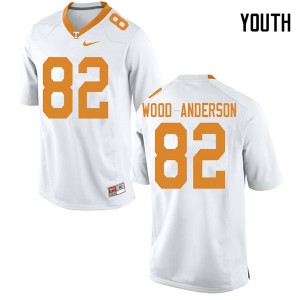 Youth #82 Dominick Wood-Anderson Tennessee Volunteers Limited Football White Jersey 530793-757