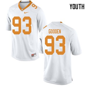 Youth #93 Emmit Gooden Tennessee Volunteers Limited Football White Jersey 497877-338