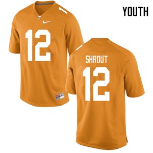 Youth #12 JT Shrout Tennessee Volunteers Limited Football Orange Jersey 292261-976
