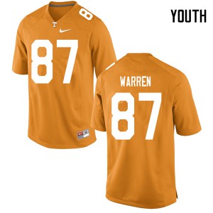 Youth #87 Jacob Warren Tennessee Volunteers Limited Football Orange Jersey 597701-555